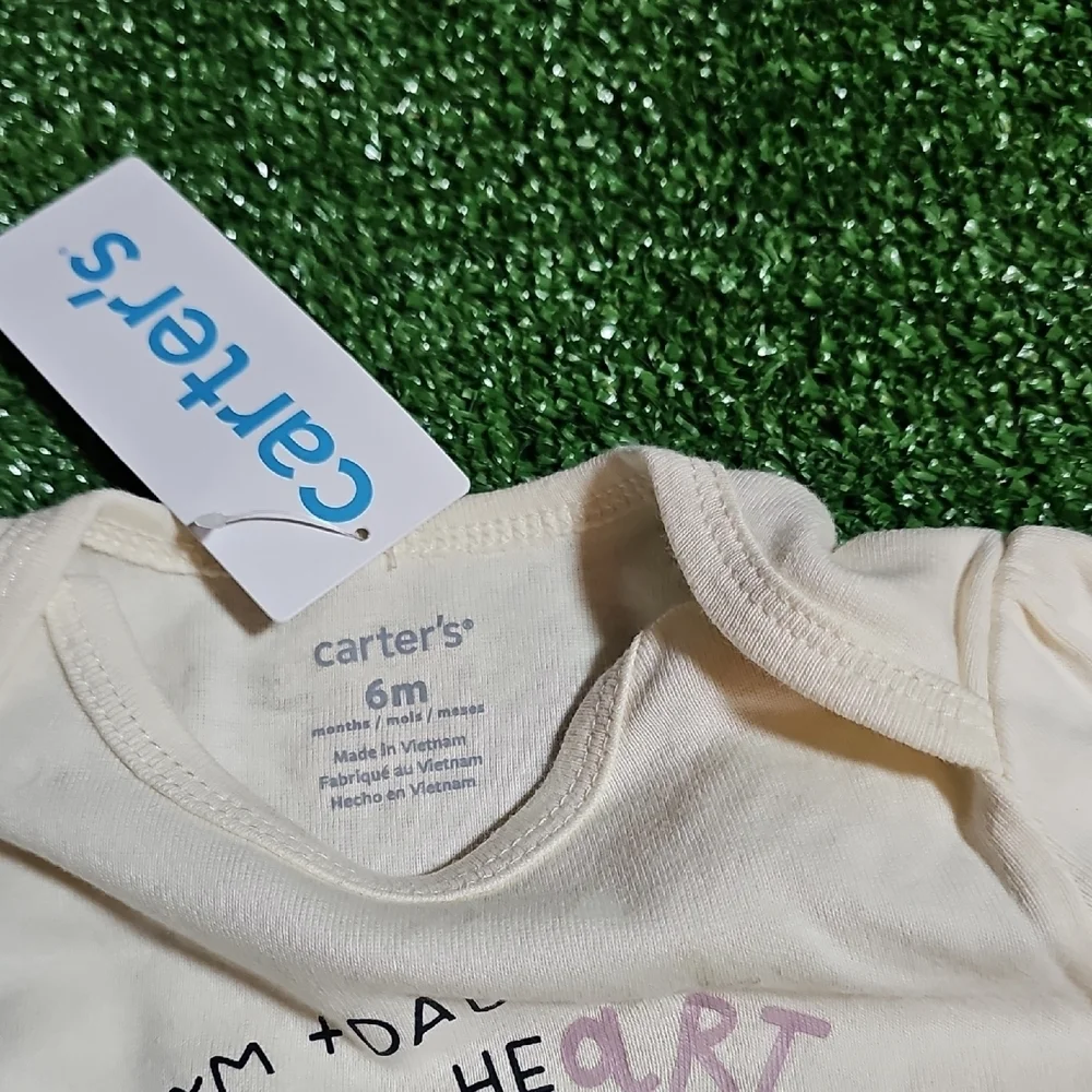 Carter's Cream Long Sleeve Bodysuit with Colorful Crayons